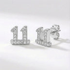 Laila 11:11 Stud Earrings | Silver
