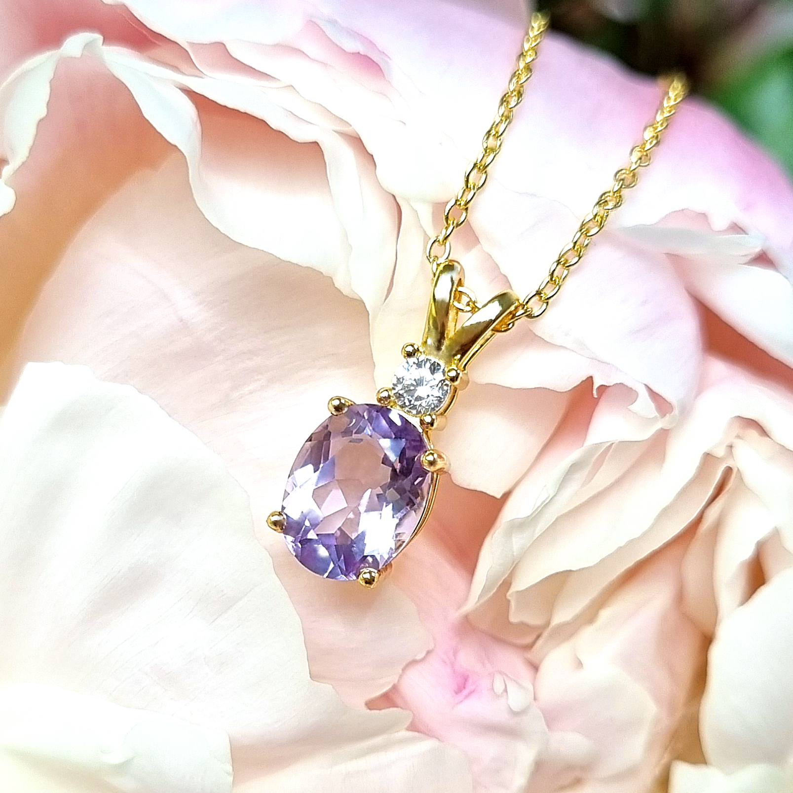 Mini-set 1 - Parure de bijoux en améthyste en vermeil 18 carats