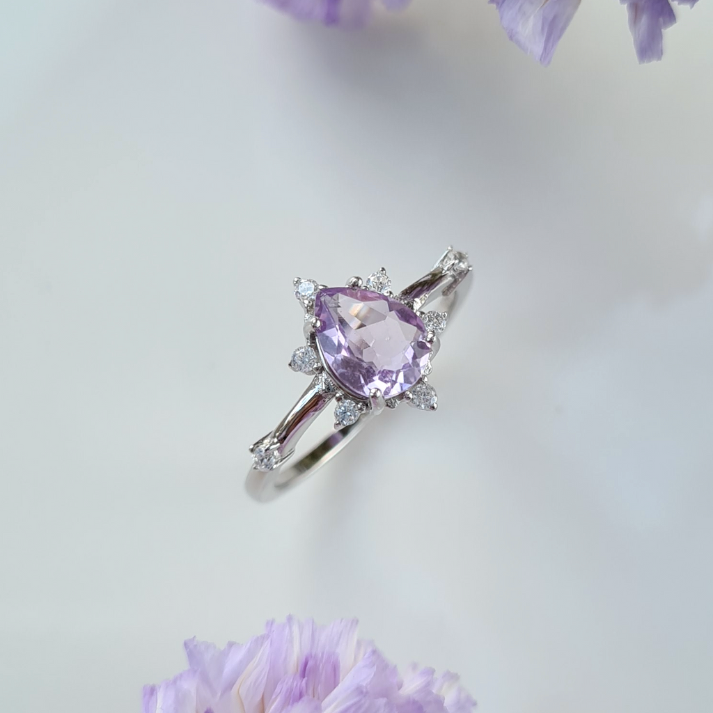 Bague Estelle lavande améthyste en argent sterling