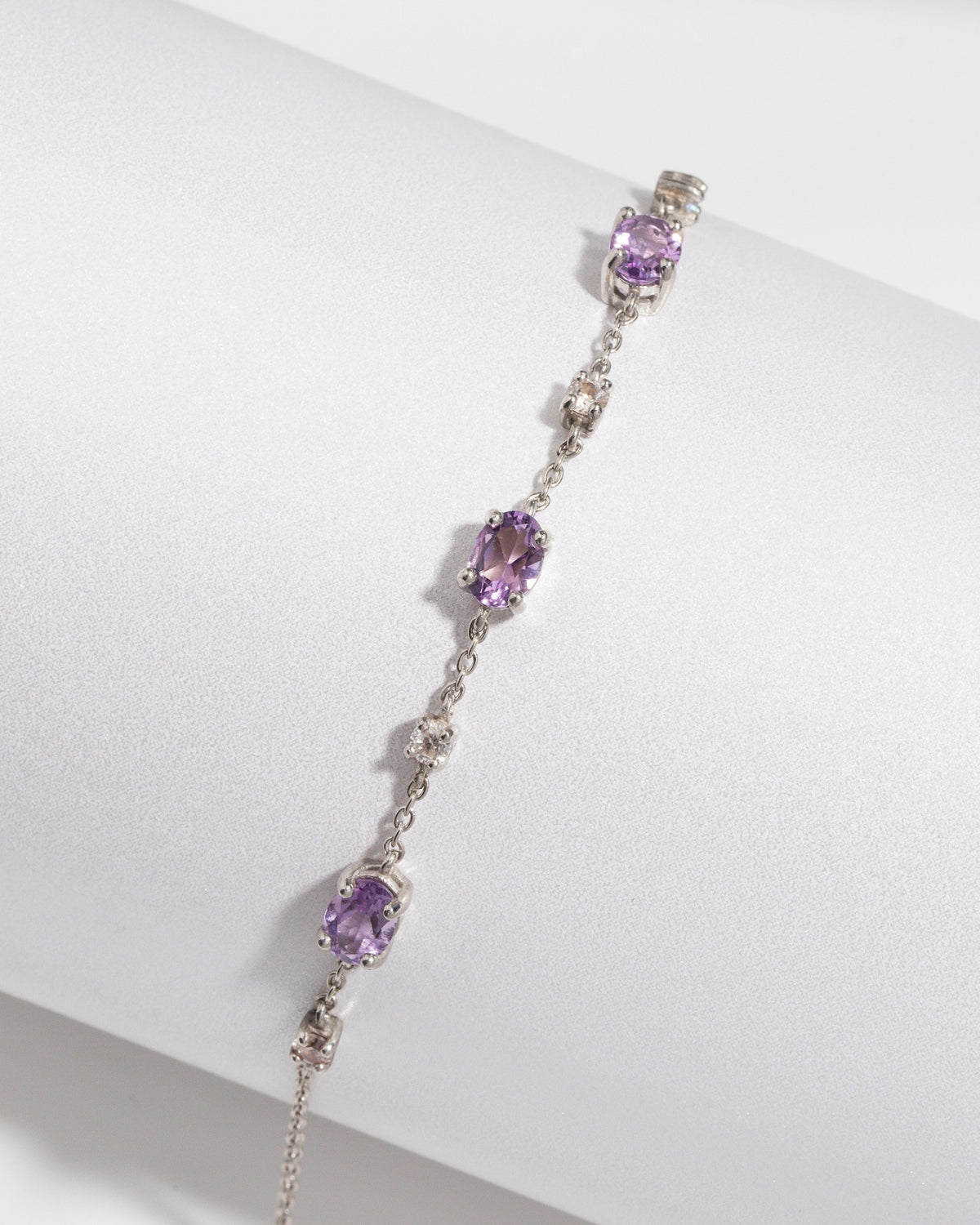Bracelet Améthyste Lavande en Argent Sterling