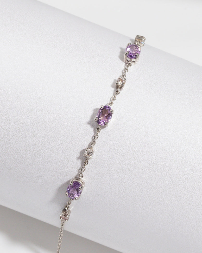 Complete Set - Amethyst Jewellery Set in Sterling Silver