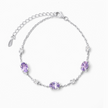 Lavender Amethyst Bracelet in Sterling Silver