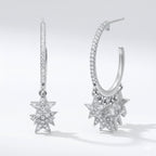 Lyra Star Hoop Earrings | 925 Sterling Silver