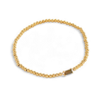 Gold Beaded Birthstone Bracelet