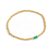 Gold Beaded Birthstone Bracelet