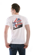 Camiseta Estampada Casco de Carreras Mansell