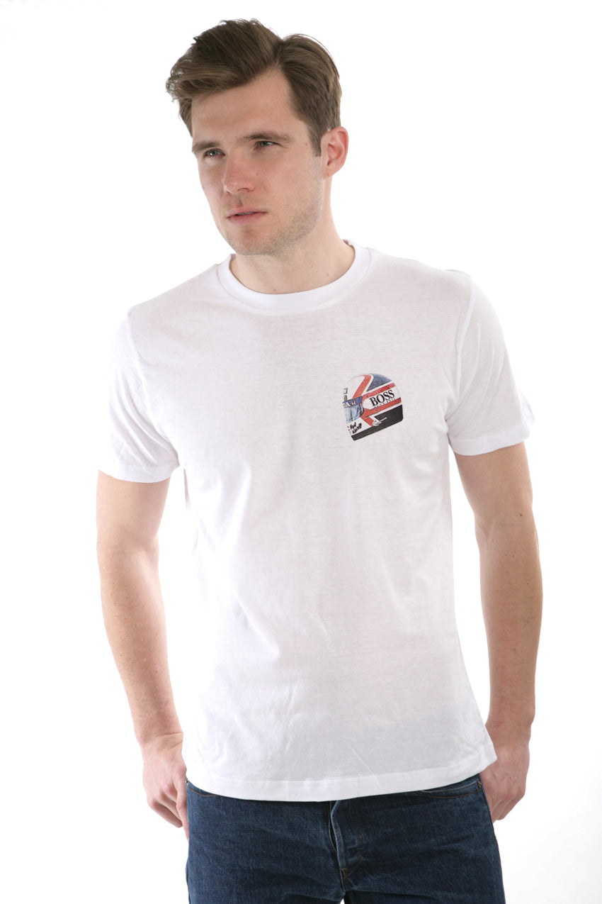 Camiseta Estampada Casco de Carreras Mansell