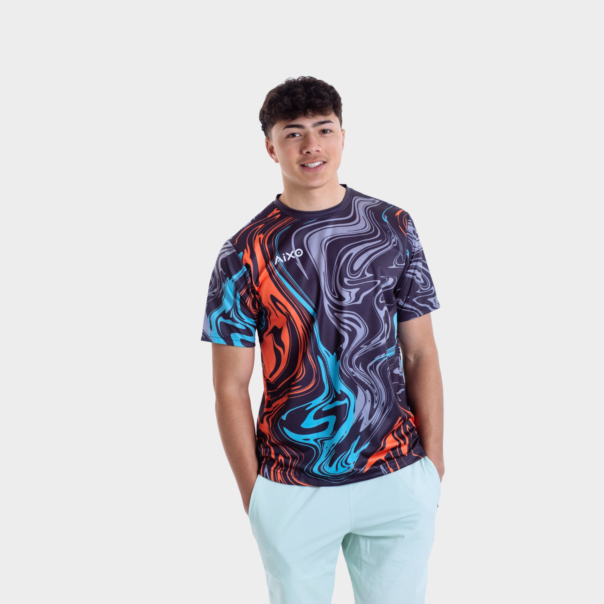 Aixo Chrome Mens Top Graphite