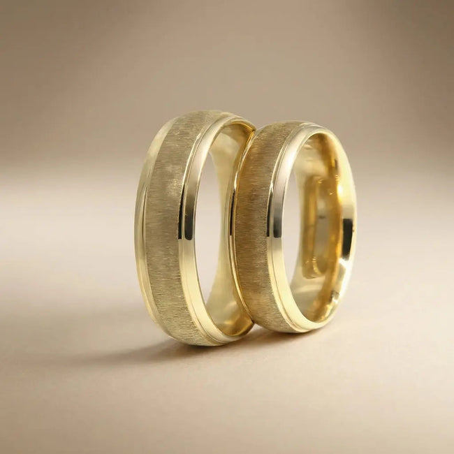6mm Gold Wedding Band – Brushed Satin – 9ct/14ct/18ct Gold