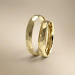 3.5mm Gold Wedding Band – Hammered Faceted – 9ct/14ct/18ct Gold