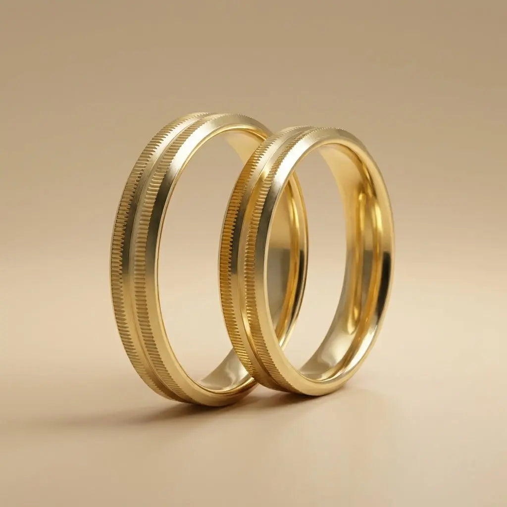 4mm Gold Wedding Band – Minimal Line – 9ct/14ct/18ct Gold