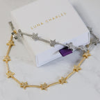 Margot Sparkling Star Choker | Silver Plated