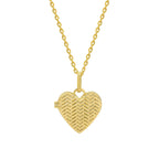 Laura Ashley Silver Picnic Basket Weave Heart Locket Necklace