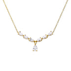 Diamonfire Statement Teardrop Zirconia Necklace