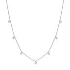 Diamonfire Four Claw Set Zirconia Station Necklace