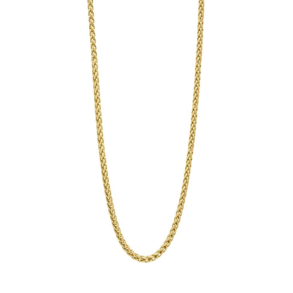 Fred Bennett Smaller Fit Stainless Steel Wheat Chain Necklace