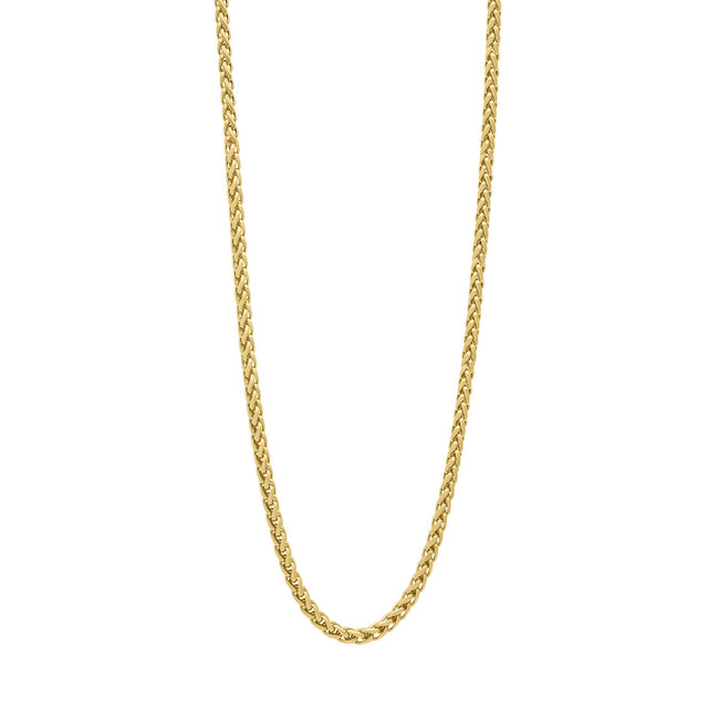Fred Bennett Smaller Fit Stainless Steel Wheat Chain Necklace