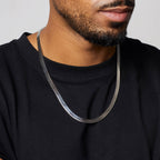 Fred Bennett Stainless Steel Herringbone Chain Necklace