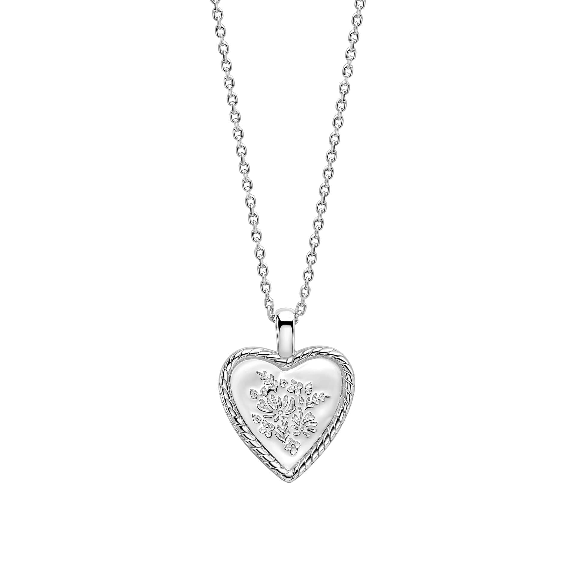 Laura Ashley Silver Spring Posy Vintage Heart Necklace