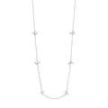 Laura Ashley Silver Blue Birds Station Necklace