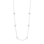 Laura Ashley Silver Blue Birds Station Necklace