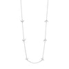 Laura Ashley Silver Blue Birds Station Necklace