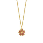 Laura Ashley Silver Riverly Ditsy Guilloche Flower Necklace