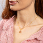 Laura Ashley Silver Riverly Ditsy Guilloche Flower Necklace