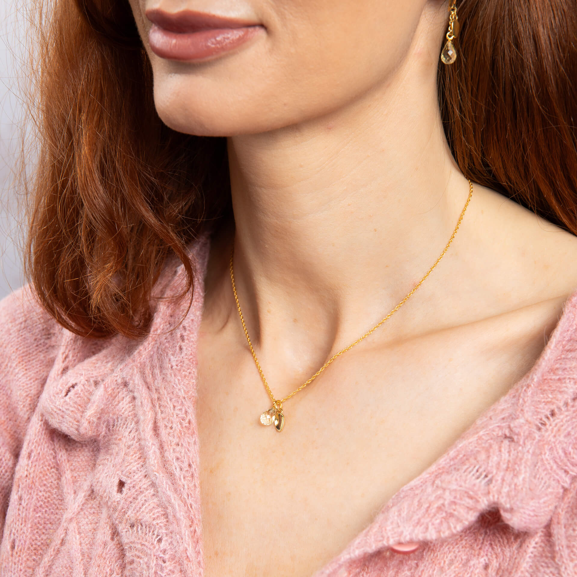 Laura Ashley Silver Everingham Meadow Semi-Precious Briolette Necklace