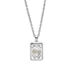 Laura Ashley Silver Foscot Damask White Topaz Necklace