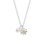 Laura Ashley Silver Kids Everingham Meadow Daisy Charm Necklace