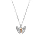 Laura Ashley Silver Kids Butterfly Garden Mini Necklace