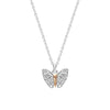 Laura Ashley Silver Kids Butterfly Garden Mini Necklace