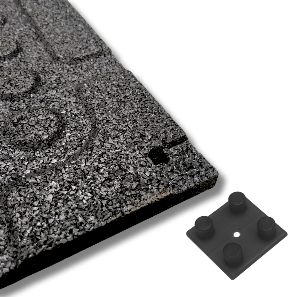 20mm Onyx EPDM Rubber Gym Tiles