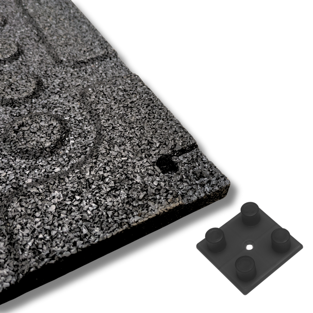 20mm Onyx EPDM Rubber Gym Tiles