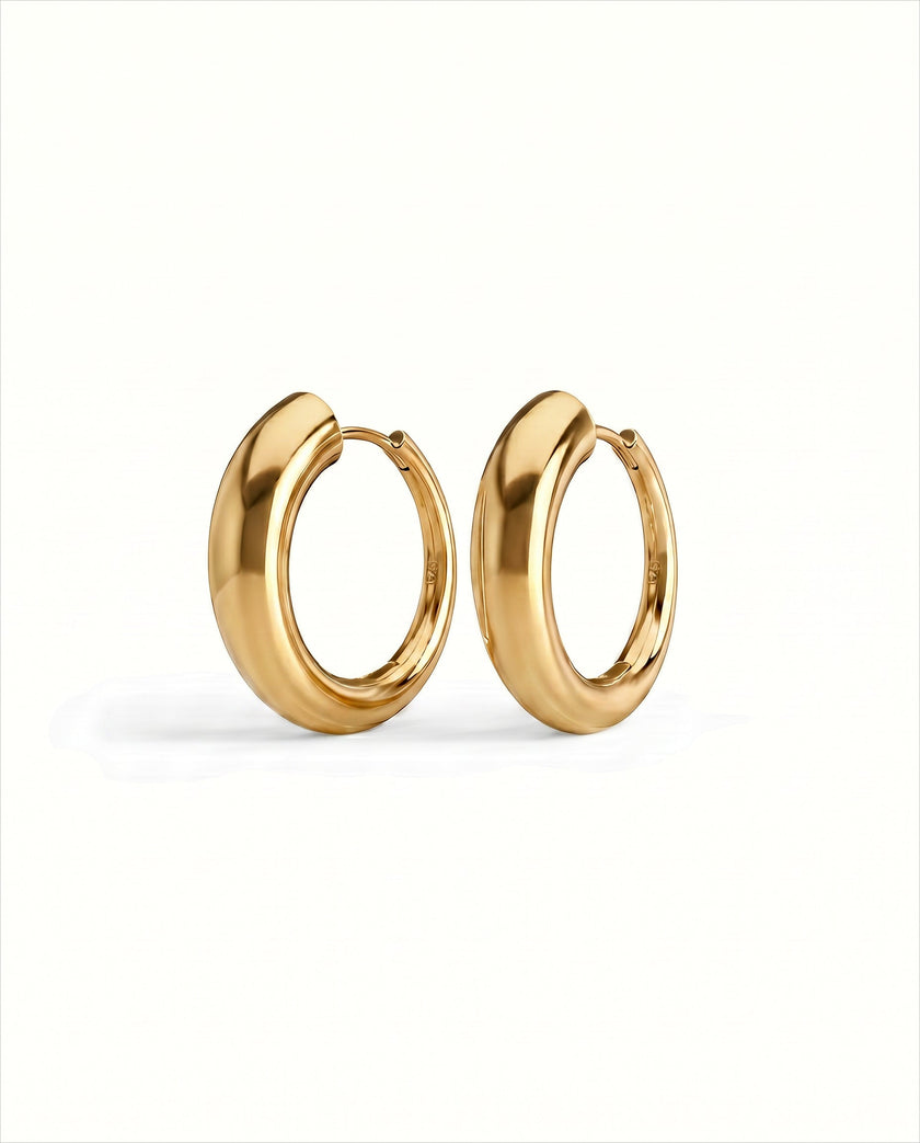 Nia Large Hoops | Gold Vermeil