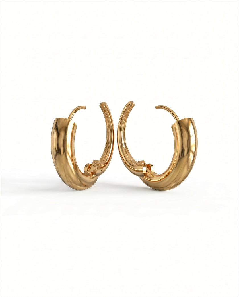 Nia Large Hoops | Gold Vermeil
