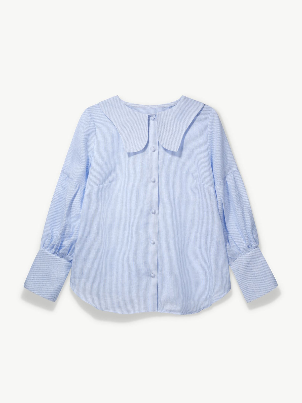 Tulip collar blouse in linen – Habiba | No More Nobody