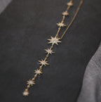 Collier Pendentif Gouttelette Juliet Star Burst | Plaqué Or 18 carats