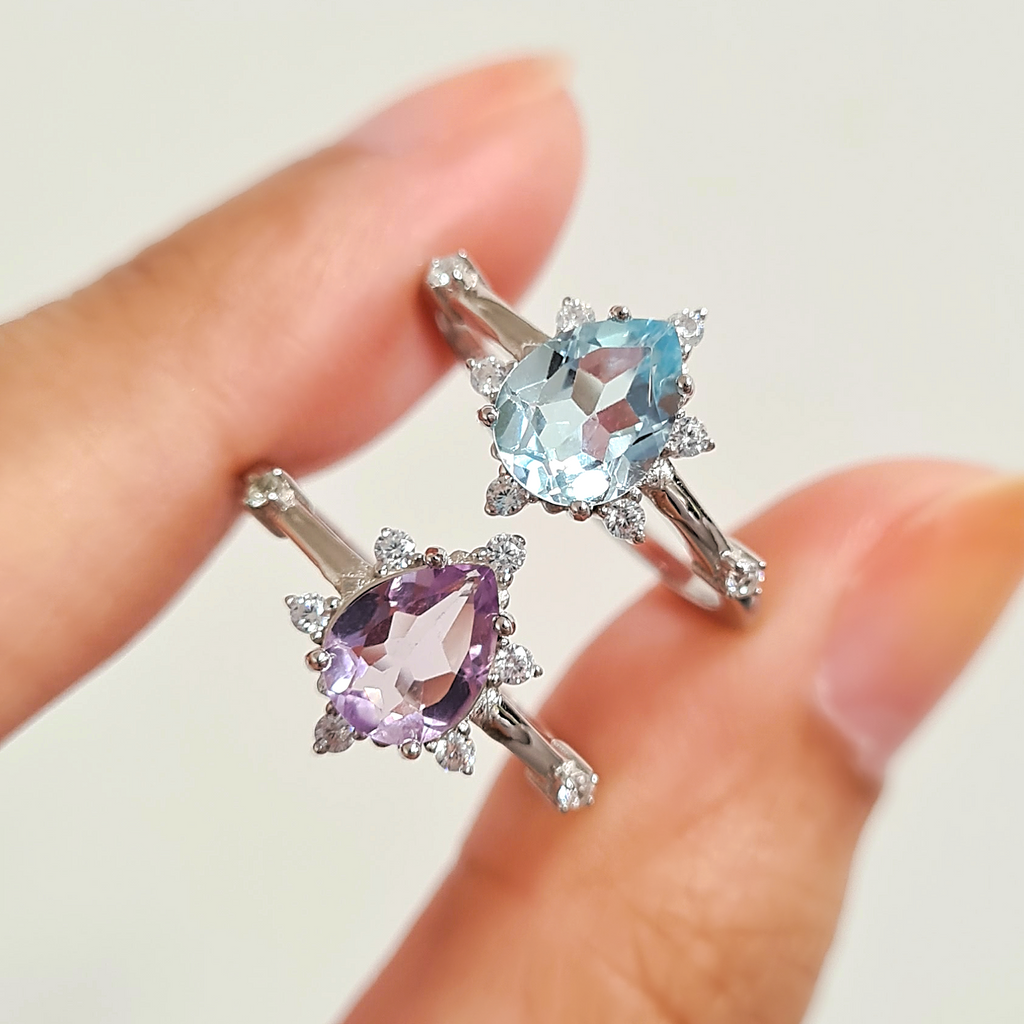 Bague Estelle lavande améthyste en argent sterling
