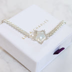 Collier ras-du-cou étoile pointue Odette Pierre de Lune | Argent sterling 925