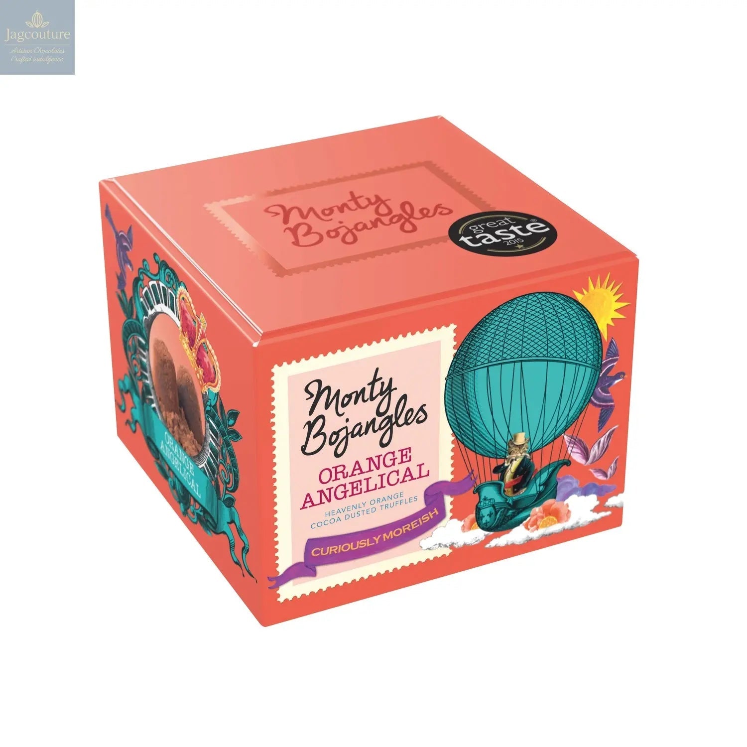 Orange Angelical gift box of cocoa dusted truffles with candied orange peel