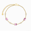 Pink Sapphire Bracelet in 18k Gold Vermeil