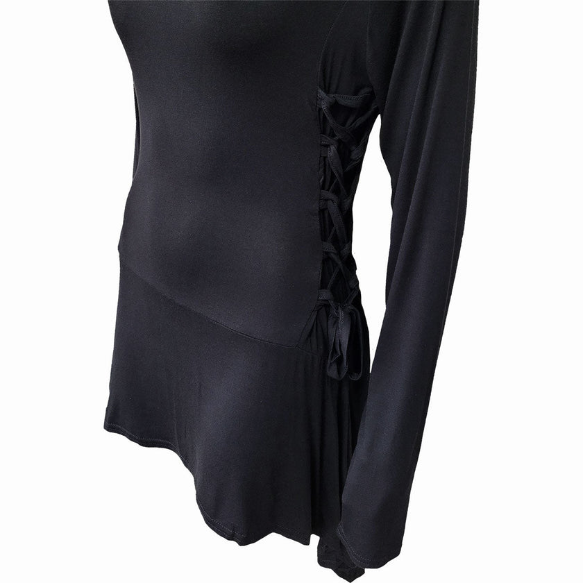 GOTHIC ELEGANCE - Black Widow Gothic Hooded Dress