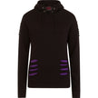 GOTHIC ROCK - Large Hood Ripped Hoody Purple-Black
