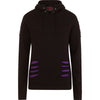 GOTHIC ROCK - Large Hood Ripped Hoody Purple-Black