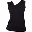 GOTHIC ROCK - Gathered Shoulder Slant Vest Black