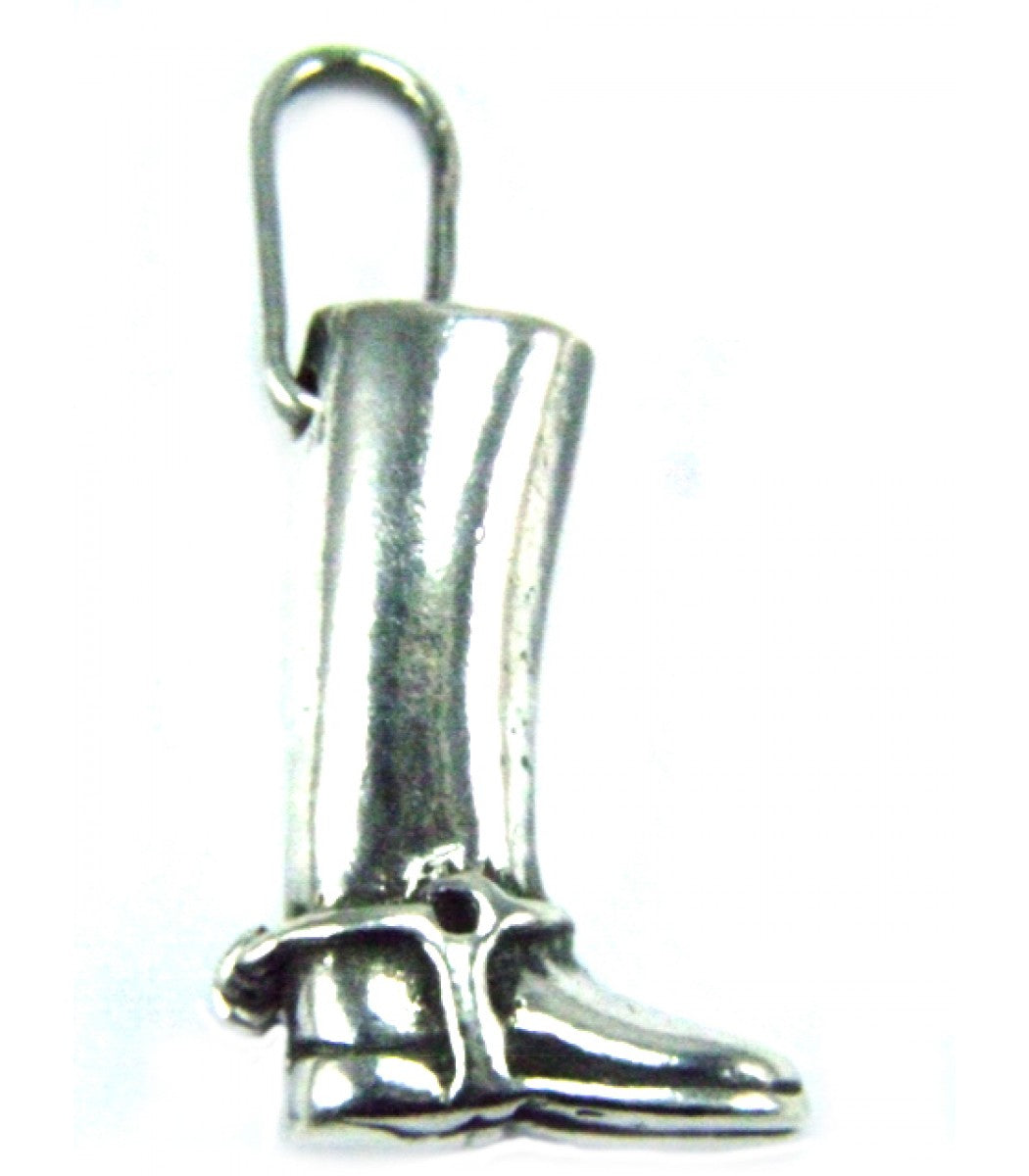 Silver Steed Riding Boot Pendant