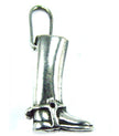 Silver Steed Riding Boot Pendant