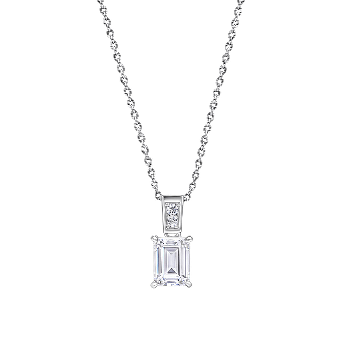 Diamonfire Emerald Cut Zirconia Pendant